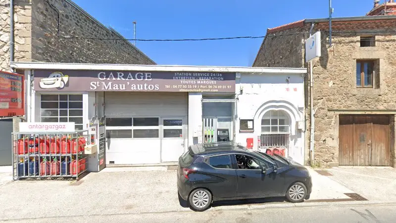 Vue de la rue devant Eurorepar GARAGE ST MAU AUTOS, Saint-Maurice-en-Gourgois