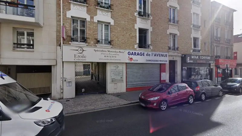 Vue de la rue devant Carrosserie de l'Avenue, Asnières-sur-Seine