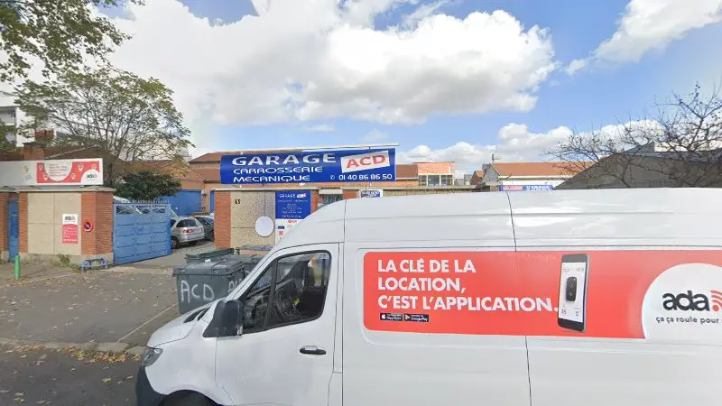 Vue de la rue devant Glass Auto Service, Gennevilliers