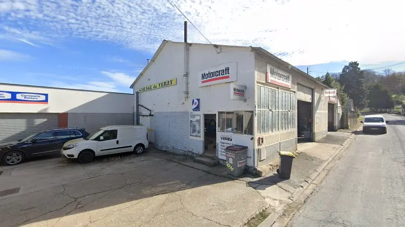 Vue de la rue devant 123 auto service Garage de Verzy, Verzy