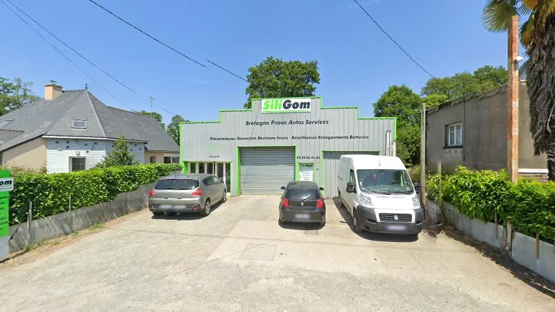 Vue de la rue devant SILIGOM - BRETAGNE PNEUS AUTOS SERVICES, Guémené-Penfao