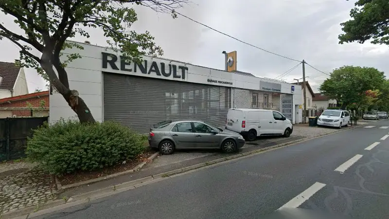 Vue de la rue devant Mécanique - Carrosserie, Noiseau
