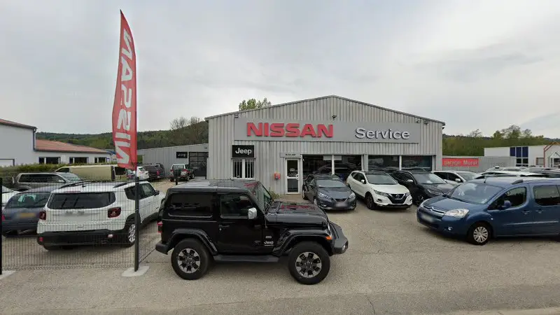 Vue de la rue devant NISSAN GARAGE MURAT - NISSAN Service, Bellignat