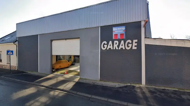 Vue de la rue devant Blue Garage Services Garage, Arleux-en-Gohelle