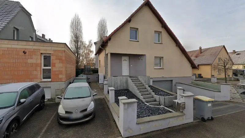 Vue de la rue devant Mayeur Michel Montage Pneus, Huttenheim